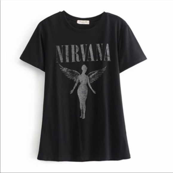 Nirvana band vintage style graphic fitted tee - Picture 5 of 7